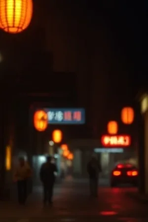 暗河渡口竖版封面，夜色中的渡口与渡船